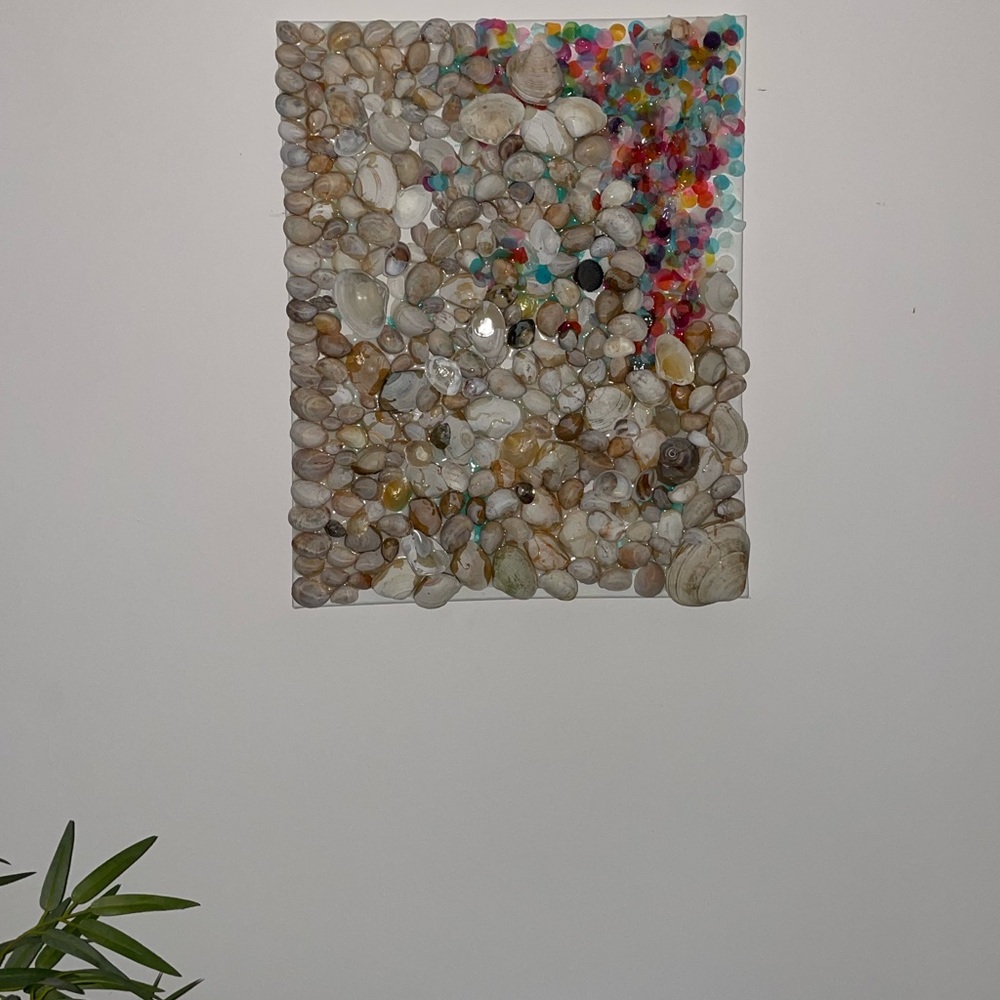 Handmade and hand selected beach sea shell art